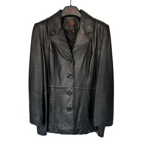 MOBWIFE AESTHETIC: DANIER GENUINE BLACK LEATHER JACKET, US XL